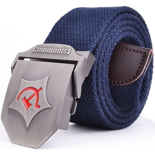 110/120/140cm New Canvas Belt Men Women Alloy Buckle High Quality Thicker Casual Belt Weave Belt AE104