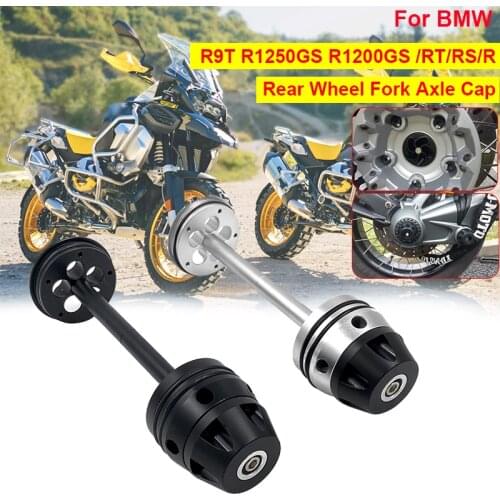 For BMW R1200GS R1250GS LC ADV R1200RT R NineT Pure Racer Urban G/S Motorcycle Rear Wheel Axle Fork Crash Protector Slider Stand