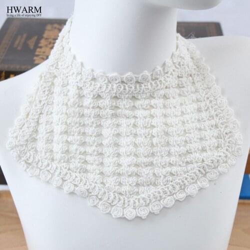 10pcs white african lace fabric ribbon wedding decoration trim DIY Water soluble milk silk lace embroidery hollow lace stretch