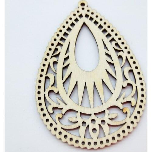 20pcs circle flowers laser cut cheap wood earring blanks nature wood earring