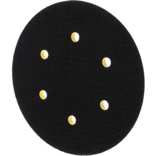 6 Inch 6 Holes Backup Sanding Pad Sanding Disc Backing Pad 5/16"-24 Thread Hook and Loop Abrasive Tools Grinder Accessories