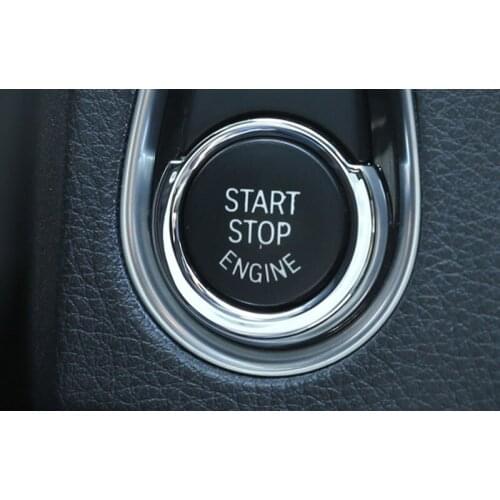 For BMW X1 F48 2 3 4 Series F30 2013-2017 Accessories ABS Chrome Car Engine Start Ring Trim