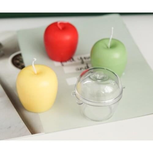 Baking Accessories Apple Candle Plastic Mold Scented Candle Making Kit Fruit Shape Candle Mold Acrylic Resin Molds