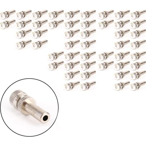 Areyourshop 50X Misting Nozzles Water Mister Sprinkle For Cooling System 0.024" Quick plug