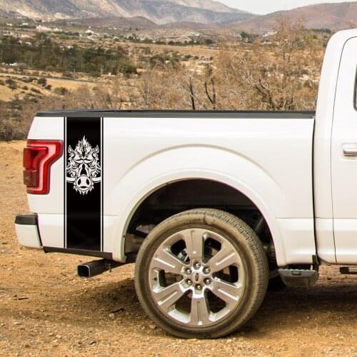 Car decal including right and left ferocious animals wild boar off road car sticker for pickup box bed