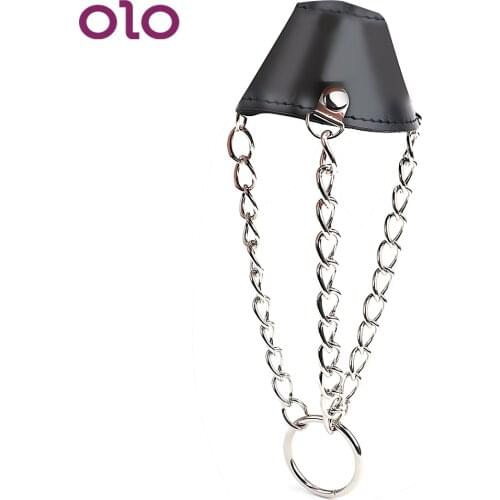 OLO Scrotum Bondage Restraint Parachute Balls Stretcher Cake Cage Sex Toys for Men Male Male Chastity Device Penis Cock Ring