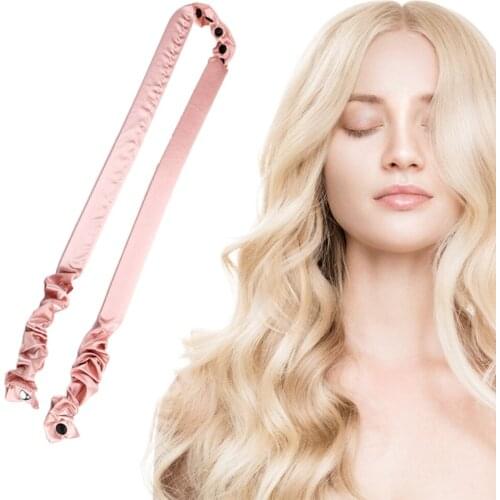 Heatless Hair Curlers For Long Hair To Sleep In Overnight No Heat Silk Curls Headband Ribbon and Flexi Rods for Hair Accessories