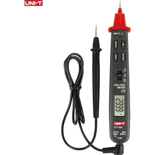 UNI-T Pen Type Digital Multimeter 3000 Counts UT118B AC DC Voltage Detector Resistance Capacitance Meter Tester