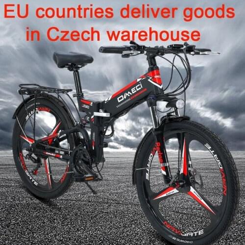 OMECI Electric Bike 48V Lithium Battery Auxiliary Electric Mountain Bike 26 Inch Folding Bicycle Multi-Mode E-Bike Men/Women