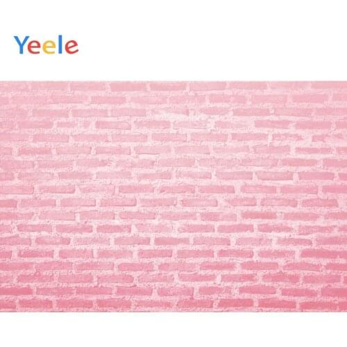 Yeele Pink Brick Wall Texture Newborn Photophone Baby Birthday Decor Doll Pet Food Photo Backgrounds Backdrop For Photo Studio