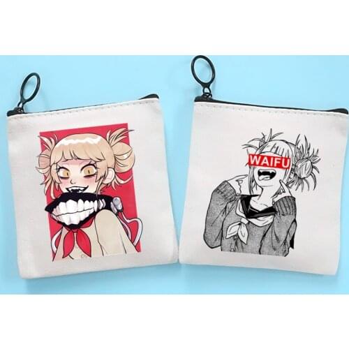 Boku No My Hero Academia Himiko Toga Canvas Coin Purse Coin Purse Collection Canvas Bag Small Wallet Zipper Key Bag Hand Gift