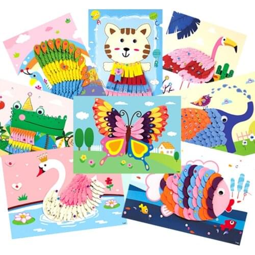 2020 New 3D Diy Crafts Toys For Children Felt Paper Girl Gift Handicraft Kindergarten Material Arts And Crafts Kids Baby Toy