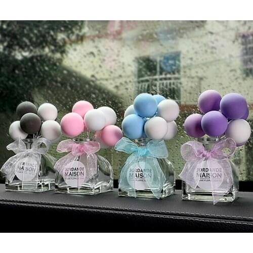 Cute Cartoon Doll Car Ornaments Perfume Auto Interior Decoration Balloon Figurines Doll Toys Fragrance Ornament