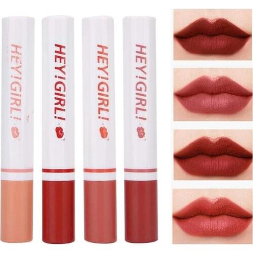 4 Pcs/Box Cigarette Case Matte Lipstick Set Long Lasting Velvet Lip Gloss Waterproof Non-Stick Lipstick Maquiagem Maquillaje