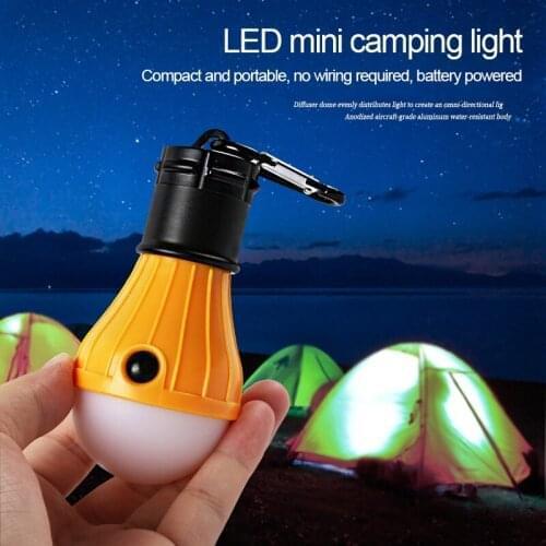 Portable Hanging Tent Lamp Mini Portable Lantern Emergency Light Bulb Battery Powered Camping Outdoor Camping Tent Accessories