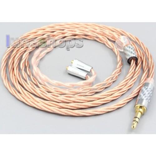LN007198 Silver Plated OCC Shielding Coaxial Earphone Cable For Westone W40 W50 W60 UM10 UM20 UM30 UM40 UM50 Pro