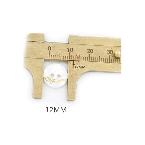 10pcs/lot Button Clothing Gold Rose Seashell Button Spring Summer Shirt Button 12.5MM White 2-holes Button