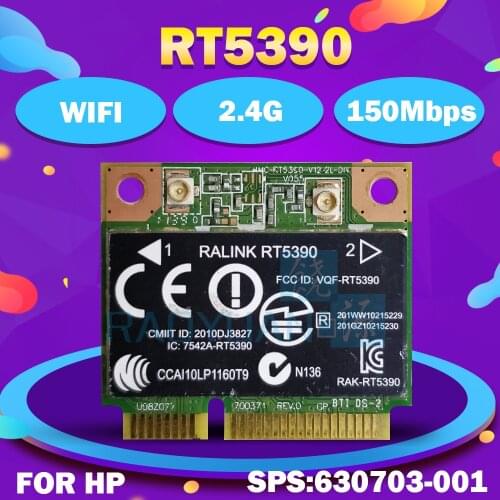 RaLink RT5390 Half Mini PCIe Wlan Wireless Card SPS:630703-001 for HP436 435 431 4230S 4330S