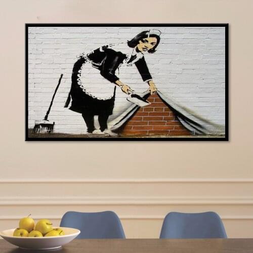 Sweep It Under The Carpet Posters And Prints Nordic Canvas Painting Fine Wall Art For lliving Room Home Decor