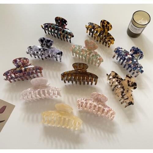Ruoshui 9.7cm Woman Acetate Barrettes Trendy Hair Claws Crab Hairpins Hair Clips Women Hair Accessories Hairgrip Headwear Taira