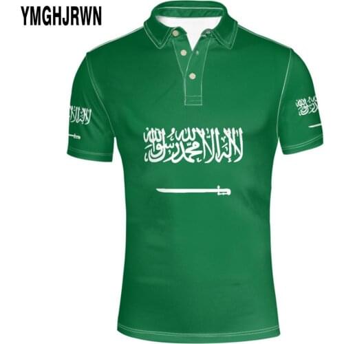 SAUDI ARABIA youth diy custom name number sau Polo shirt nation flag sa arabic arab islam arabian country print text clothes