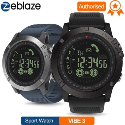 New Zeblaze VIBE 3 Flagship Rugged Smart watch 33-month Standby Time 24h All-Weather Monitoring Smart Watch For IOS And Android