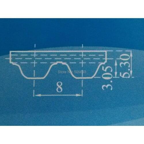 STD8M Open timing belt PU with steel core 60mm width 10m length