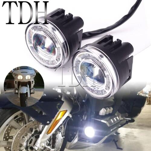 LED Fog Light for Honda Motorcycle 10W 6000K Spot Driving Fog Lamps Attachment Kit for Goldwing Tour GL1800 2018 2019 2020 2021