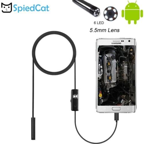 5.5MM Lens USB Endoscope Cam Micro Flexible 1/1.5/2/3.5/5M Borescope Tube Waterproof USB Inspection Video Camera For Android PC