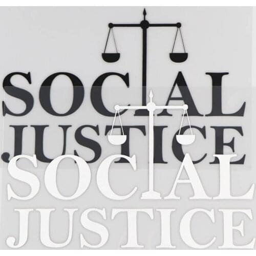 SOCIAL JUSTICE Vinyl Decoration Creative Decals Trunk Windshield Auto Tuning Styling KK Vinyl