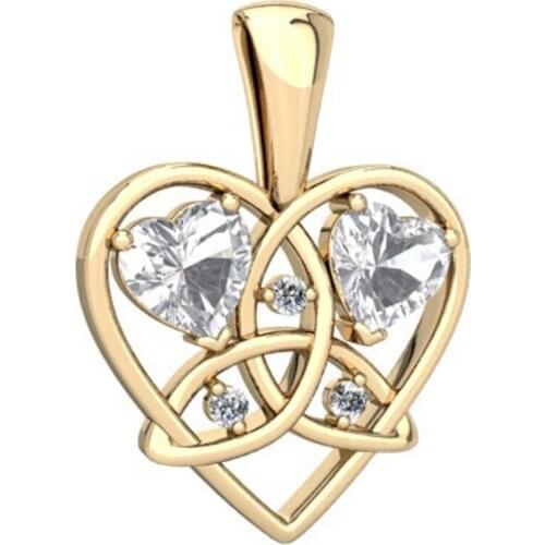 MENGYI Fashionable Romantic Heart 9 2 5 Pendant Necklace Women Charming Clavicle Necklace Wedding Party Jewelry Gift