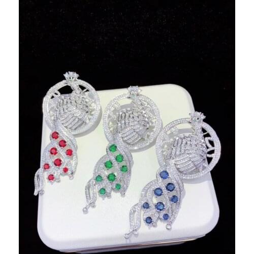 Womens High Quality Golden plated Paved CZ Necklace Pendant Connectors Cubic Zirconia DIY Jewellery Making