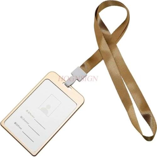 Aluminium alloy work badge badge card holder employee work permit work license label permit