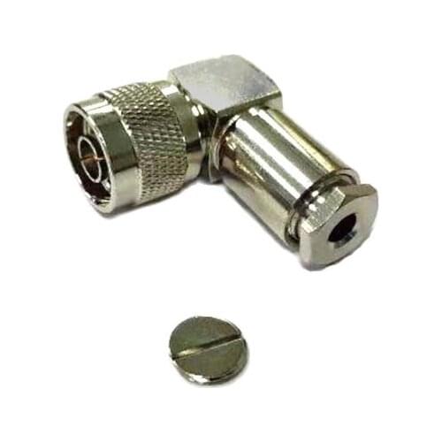 1pc N type Clamp male Plug right angle RF Coaxial Connector For LMR195 RG58 straight nickel Wholesale Fast Shipping