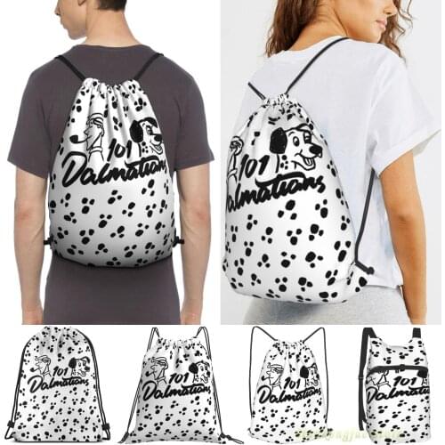 101 Dalmatians Women Purpose Drawstring Backpack Bags Men Outdoor Travel Backpacks For Gym Training Swimming Fitness Bag
