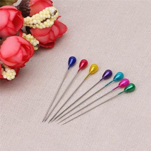 144Pcs/Set Extra Long Pearl Head Dressmaking Pins Wedding Corsage Florists Sewing DIY Tool