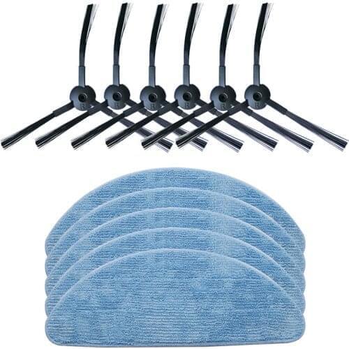 6 side brush +5 mop for Ilife V7S Pro Ilife V7 intelligent robot vacuum cleaner repair parts