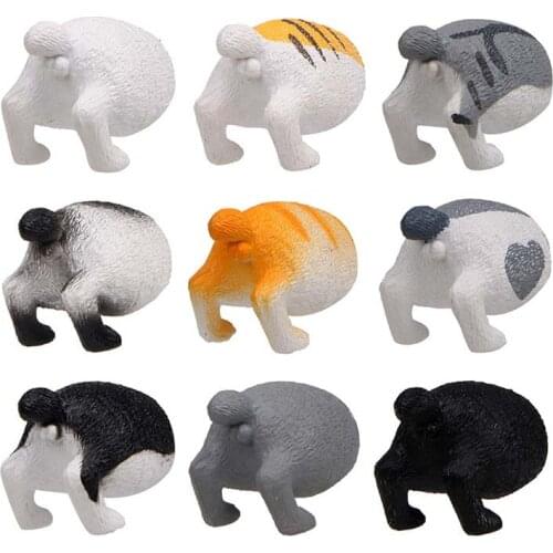 9Pcs/Lot Cute Animal Cats Figures Model Toys Creative Fridge Magnets Figurines Refrigerator Pastes Home Decoration Kids Gifts