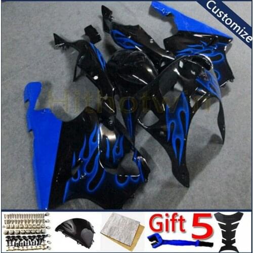 ABS motor panels kit For ZX7R 1996 1997 1998 1999 2000 2001 2002 2003 ZX-7R bodywork kit motorcycle fairings blue flames