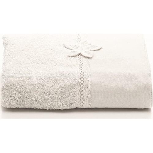 Aryıldız Home Sierra Cream Bamboo Embroidered Towel 50x90 cm