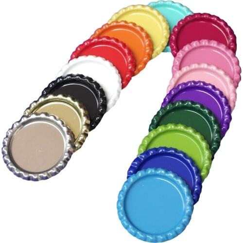 Free Shipping 2000 pcs/lot Double Side Colored Fattened Bottle Caps For Jewelry accessories Without Hole 12 Colors can be Chosen