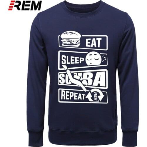 REM Brand-Clothing Eat Sleep SCUBA Snorkelling Frogman Diver Diver Fins Dry Suit Fashion Hoodies, Sweatshirts