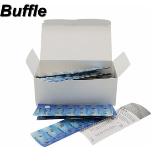 Buffle 40Pieces AG1 364 SR621 SR60 SR60L Alkaline Coin Cell Batteries For Watch