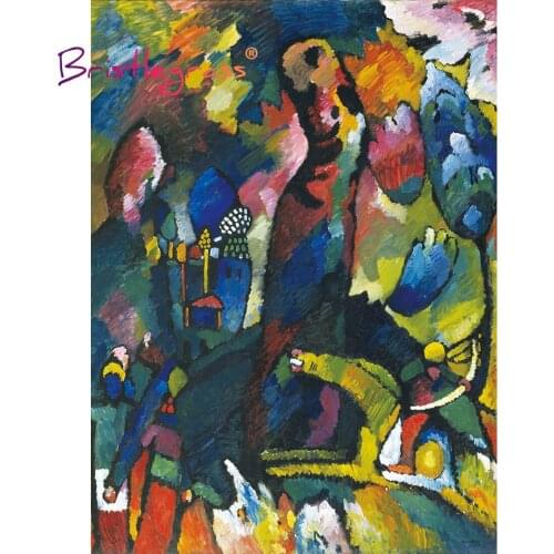 BRISTLEGRASS Wooden Jigsaw Puzzles 500 Pieces Picture with Archer Kandinsky Educational Toy Collectibles Painting Art Home Decor