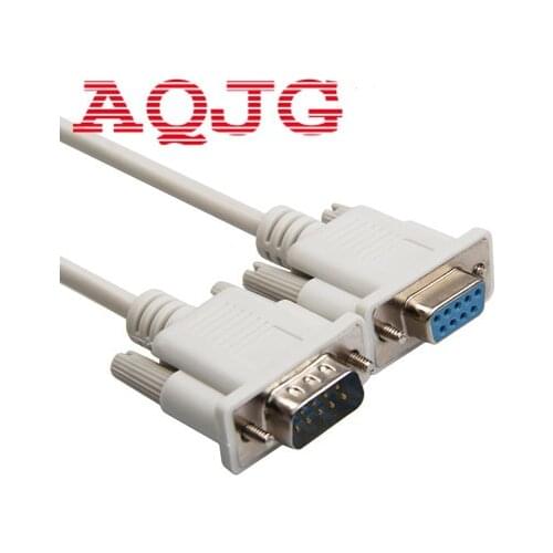 DB9 Female to Male Serial Null Modem Cable F/M RS232 DB9 Serial RS-232 Com 1.5m 5ft Male to Female Cable Lead for computerWhite