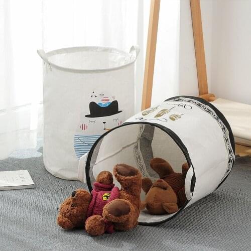 Clothing Laundry Basket Bag Organizer For Dirty Clothes Toy Storage Bucket With Handle High Capacity Home Organizer Sundries Bag