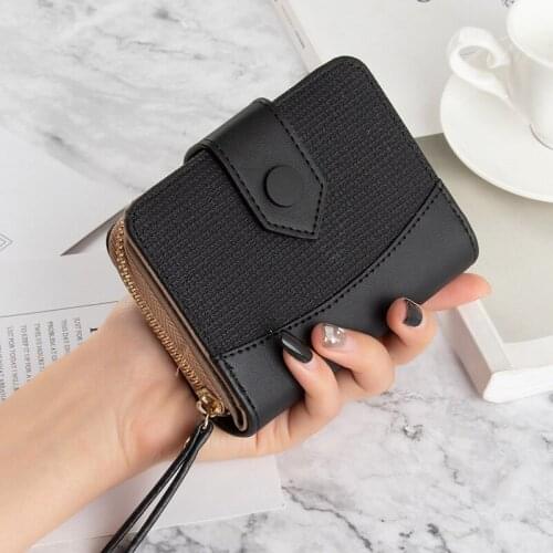 Wallet Women/men PU Leather Black/green/brown/blue/gray/pink Short Female/male Purse Vintage Card Holder Wallet Case Money Bag