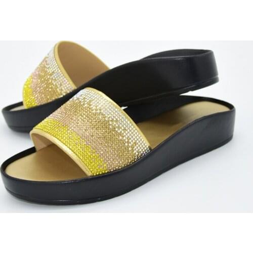 Summer Slippers 2020 Women Shoes High Quality PU Leather Square Toe Ladies Summer Slippers Good Quality Slippers for Woman