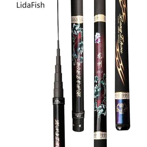 LidaFish Extra Long Telescopic Fishing Rod 2.7-10M Stream Hand Fishing Rod Carbon Fiber Carp Fishing Feeder Pole