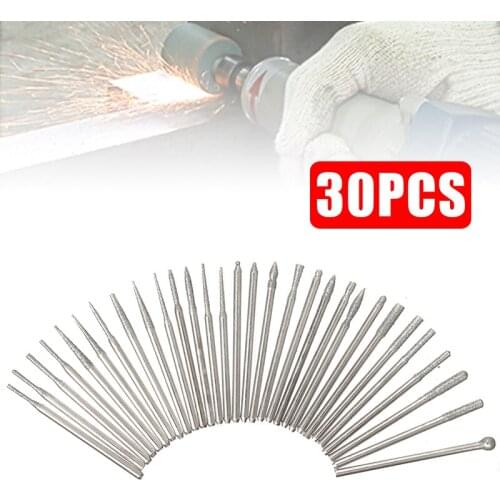 30pcs Nail Art Electric Drill Bits Polishing Grinding Rod Filing Machine Manicure Pedicure Accessories Tool